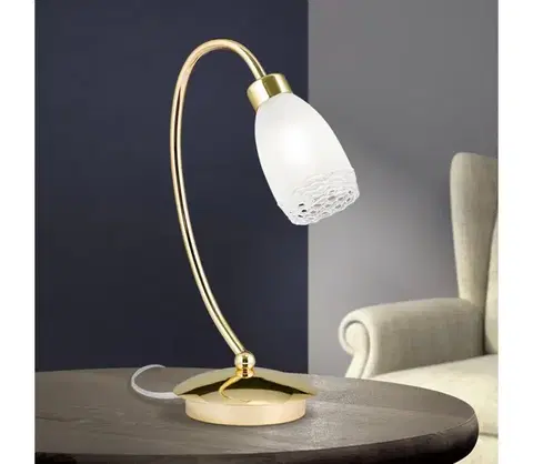 Lampy Orion - Stolová lampa CARLA 1xG9/28W/230V zlatá LA 4-1062/1 MS