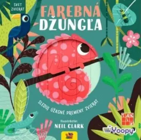 Leporelá, krabičky, puzzle knihy Farebná džungľa - svet zvierat - Kolektív autorov