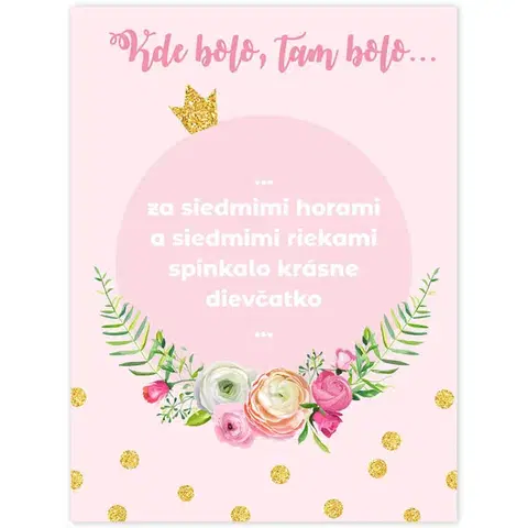 Obrazy do detskej izby Tabuľka pre dieťa s s rozprávkovým textom