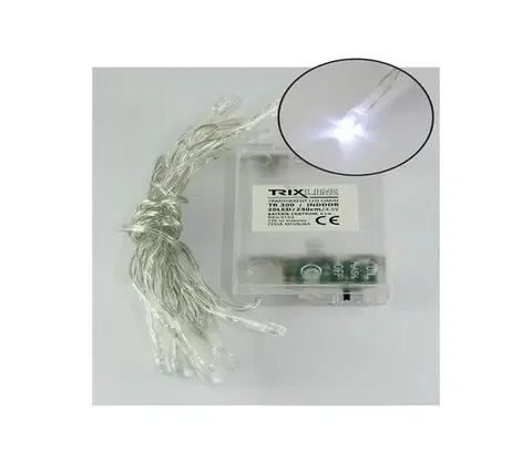 Vianočné dekorácie  LED  reťaz 20xLED/2 funkcie 2,4m studená biela P492