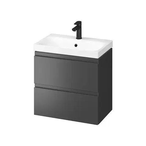 Kúpeľňový nábytok CERSANIT - SET B814 MODUO SLIM 60 ANTRACIT DSM (skrinka + umývadlo) S801-469-DSM