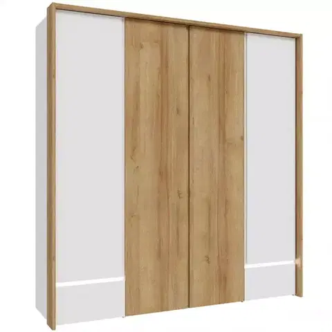 Šatníkové skrine Skriňa Whiteheaven 205 cm LNBS3411B-M216 s osvetlením