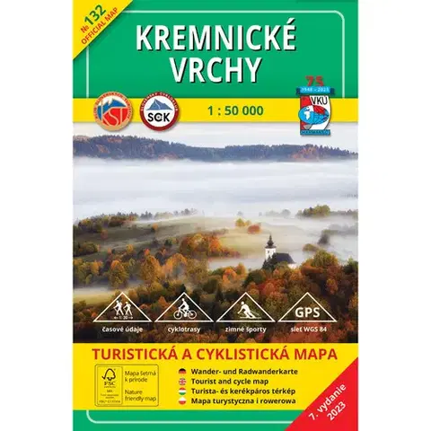 Turistika, skaly Kremnické vrchy - TM 132 - 1: 50 000, 7. vydanie