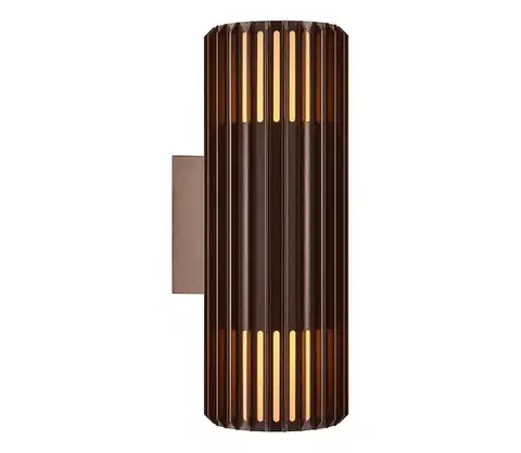 Svietidlá Nordlux - Vonkajšie nástenné svietidlo ALUDRA 2xE27/15W/230V IP54 hnedá 2418121261