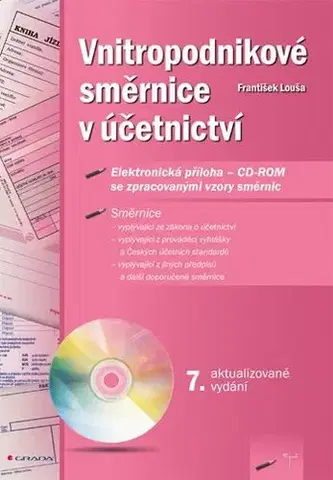Dane, účtovníctvo Vnitropodnikové směrnice v účetnictví + CD - 7. vydání - František Louša
