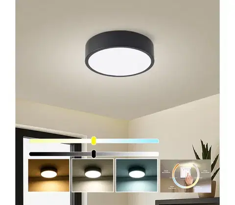 Svietidlá BRILAGI - LED stropné svietidlo POOL LED/18W/230V 3000/4000/6000K pr. 20 cm čierna BRI539