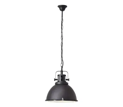 Svietidlá Brilliant - Luster na reťazi JESPER GLAS 1xE27/60W/230V čierny 23772/06