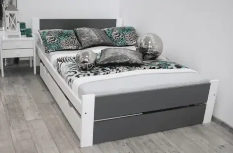 Postele Elvisia Posteľ LEA s roštom | 90 x 200 cm Farba: Sivá