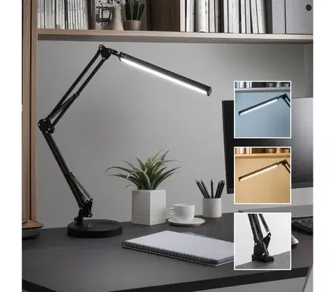 Lampy BRILAGI - LED stmievateľná stolová lampa 2v1 USB VARIO LED/14W/5V 3000-6000K čierna 004945