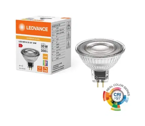 LED osvetlenie Stmievateľná LED reflektorová žiarovka MR16 GU5,3/5,3W/12V 2700K 36° CRI 97 - Ledvance 4099854058776