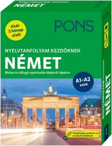 Gramatika a slovná zásoba PONS Nyelvtanfolyam kezdőknek - Német (könyv+pendrive+online) - Biztos és átfogó nyelvtudás lépésről lépésre - Akár 3 hónap alatt - Christine Breslauer