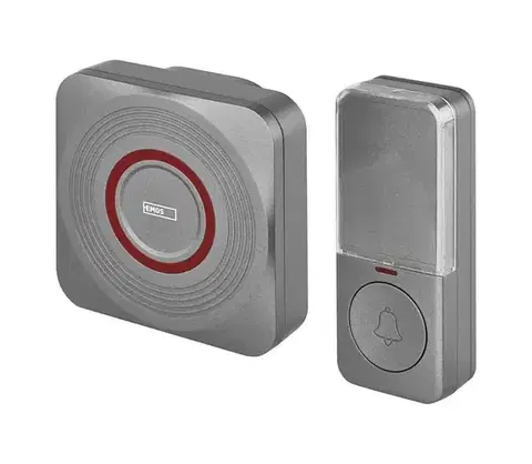 LED osvetlenie  Bezdrôtový zvonček do zásuvky GoSmart 230V + 1xCR2032 sivý Wi-Fi P5735SS
