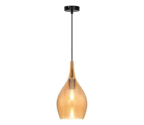 Svietidlá Viokef Lighting Závesné svietidlo na kábli NEXT 1xE27/40W/230V oranžová/čierna 4306401