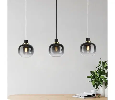 Svietidlá Eglo 99617 - Luster na lanku OILELLA 3xE27/40W/230V šedá 99617