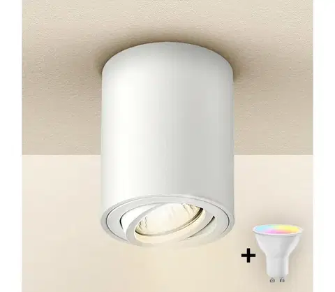 Svietidlá BRILAGI - LED RGBW stmievateľné bodové svietidlo MIA 1xGU10/4,8W/230V 100x80 mm biela BG0593+AI2382
