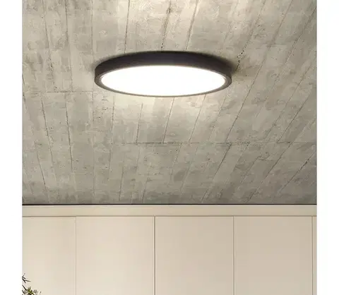 Svietidlá  WO8018 - LED Stm. strop. svietidlo ESTELA LED/36W/230V+DO pr.30 cm čierna WO8018