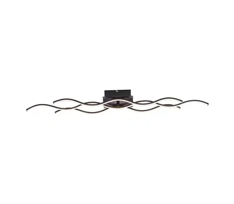 Svietidlá Leuchten Direkt 15166-18 - LED Prisadený luster WAWE LED/28W/230V čierna 15166-18