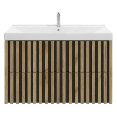 Kúpeľňový nábytok Kúpeľňová skrinka s umývadlom SAT Delano 100x56x45 cm dub mat DELANO100ZDCUM DELANO100ZDCUM