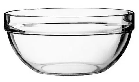 Misy a misky Kinekus Miska na guláš, sklenená, priemer 17cm, číra