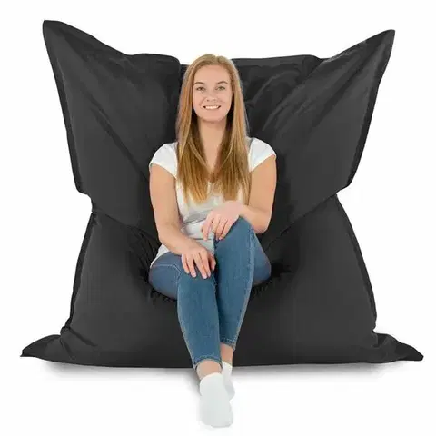 Sedacie vaky a kocky Sedací vak outdoor XXL TiaHome - Čierna