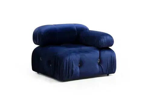 Kreslá Kreslo / Jednomiestna pohovka Bubble 1R - Velvet Blue