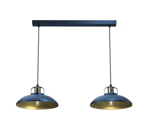 Svietidlá  Luster na lanku FELIX 2xE27/60W/230V modrá MLP7715