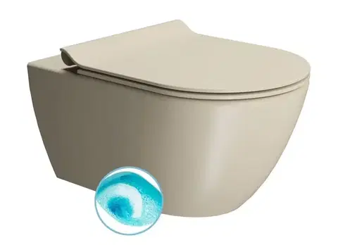 Záchody GSI - PURA závesná WC misa, Swirlflush, 36x55cm, creta dual-mat 881508