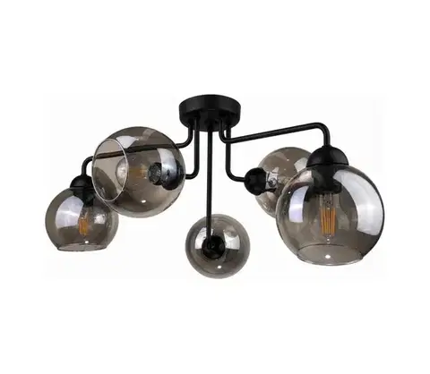 Svietidlá Keter Lighting Prisadený luster OSMO 5xE27/60W/230V čierna 1198/22