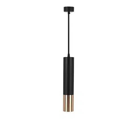 Svietidlá  Luster na lanku 1xGU10/35W/230V 30 cm čierna/zlatá 6688