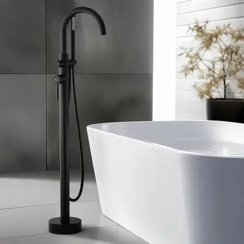 Kúpeľňové batérie REA - Voľne stojaca batéria Lungo Black REA-B7496