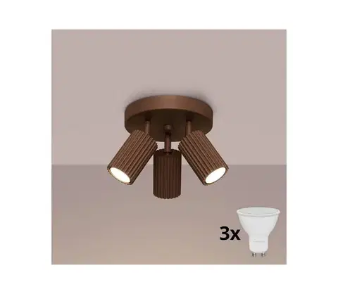 Svietidlá BRILAGI - LED bodové svietidlo CRESTO 3xGU10/10W/230V hnedá BR.1967