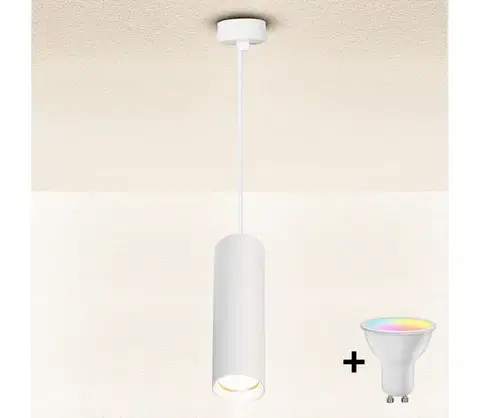 Svietidlá Brilagi - LED stmievateľný luster na lanku SELE 1xGU10/4,8W/230V biela BG1383+AI2382