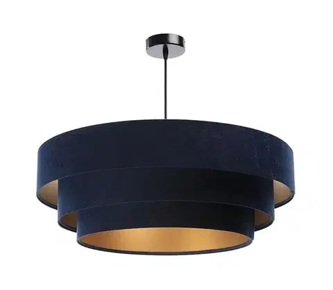 Svietidlá  Luster na lanku TRINITI 1xE27/60W/230V modrá/zlatá 050-044-60