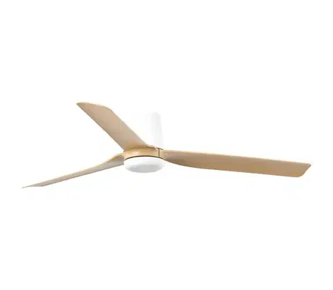 Ventilátory FARO Barcelona FARO 33829-Stropný látor PUNT TUB M hnedá/biela pr.130 cm + diaľkové ovládanie 33829