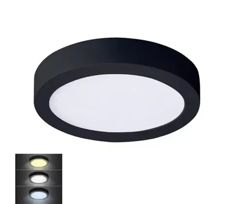 Svietidlá  WD170-B - LED Stropné svietidlo LED/12W/230V 3000/4000/6000K čierna okrúhly WD170-B