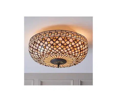 Svietidlá Endon 64276 - Stropné svietidlo Tiffany MILLE FEUX 2xE27/60W/230V priemer 45 cm 64276