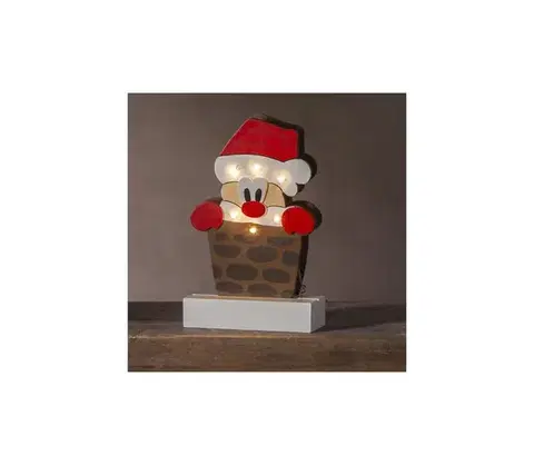 Vianočné dekorácie Eglo 410418 - LED Vianočná dekorácia FREDDY 6xLED/0,06W/2xAA santa 271-60