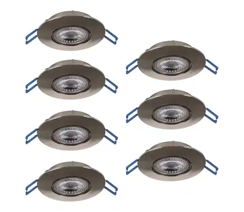 Svietidlá Eglo 300195 - Súprava 7× LED zapustených stropných svietidiel GEDREZ LED/4,9W/230V priemer 9 cm chróm 300195