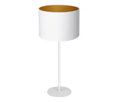 Lampy  Stolná lampa ARDEN 1xE27/60W/230V pr. 25 cm biela/zlatá 3452