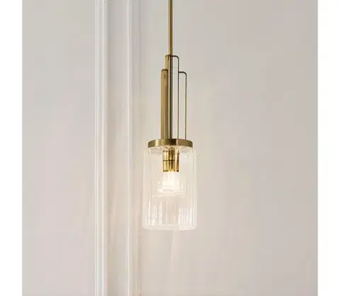 Svietidlá Elstead Quintiesse QN-KIMROSE-MP-BNB - Luster na tyči KIMROSE 1xE27/60W/230V zlatý QN-KIMROSE-MP-BNB