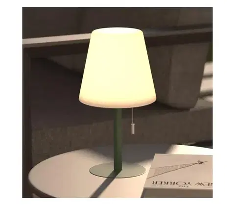 LED osvetlenie Atmosphera - LED RGB Nabíjacia vonkajšia stolná lampa ZACK LED/3,7V IP44 zelená 202608A