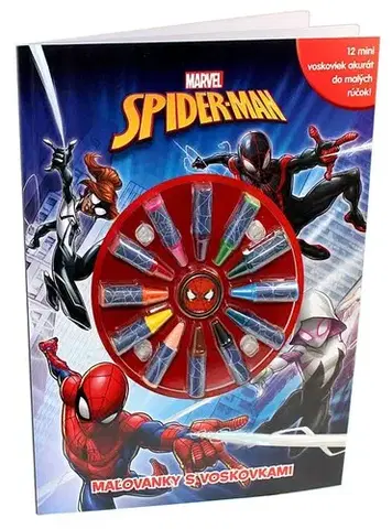 Nalepovačky, vystrihovačky, skladačky Spider-Man: Maľovanky s voskovkami - Kolektív autorov,Mária Koscelníková