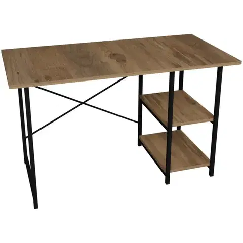 Moderné kancelárske stoly Písací stôl Fd-60120sd-001 prírodný/čierny