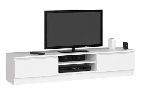 TV stolíky Moderný TV stolík ROMANA160, biely