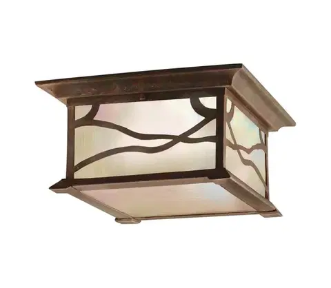 Záhradné lampy Elstead Quintiesse QN-MORRIS-F - Vonkajšie stropné svietidlo MORRIS 2xE27/60W/230V IP44 bronzové QN-MORRIS-F