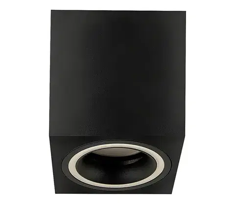Svietidlá Rabalux 71163 - Bodové svietidlo KOBALD 1xGU10/25W/230V hranatý čierna 71163