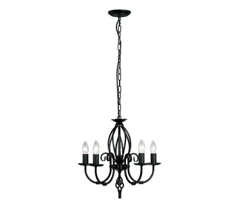 Svietidlá Elstead ART5-BLACK - Luster na reťazi ARTISAN 5xE14/60W/230V ART5-BLACK
