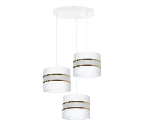 Svietidlá  Luster na lanku CORAL 3xE27/60W/230V biela 0455