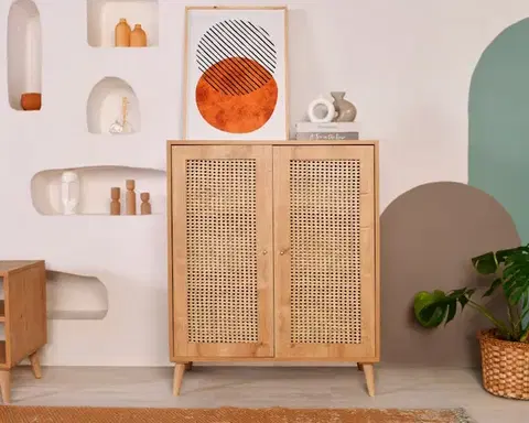 Komody a skrinky SIDE komoda na nožičkách, dub