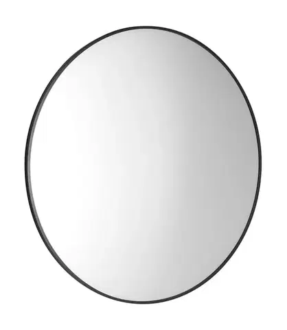Kúpeľňový nábytok SAPHO - AROWANA guľaté zrkadlo v ráme priemer 80cm, čierna mat AWB080
